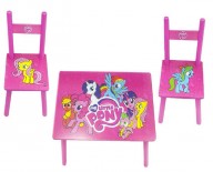JUEGO DE MESA con 2 SILLAS LITTLE PONY
