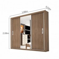 PLACARD c/ ESPEJO 3 PUERTAS CORREDIZAS