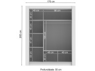 Placard c/ 3 puertas con espejos corredizos - 218670200