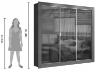 Placard 3 Puertas corredizas de Vidrio Reflex - 2186687